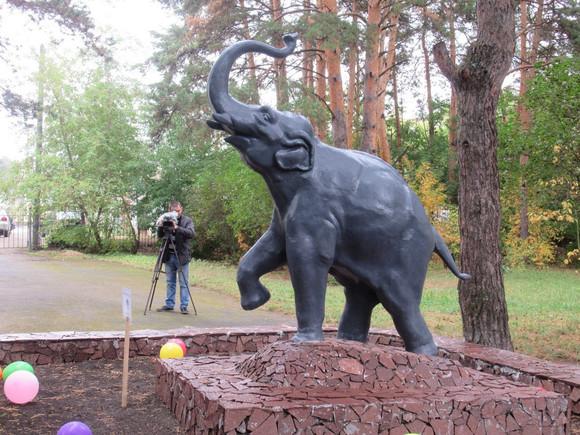 Созидать всегда приятно. Скульптуру слоненка, стоящую на территории бывшего детского сада, торжественно открыли в Каменске-Уральском