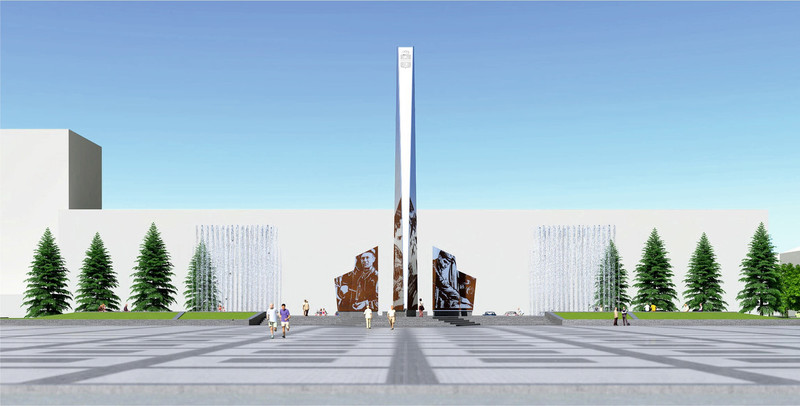 Каменцам не понравились первые варианты стелы «Город трудовой доблести». Жители считают, что на площади Ленкома ей не место