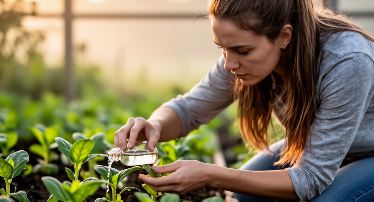 1 пузырек в бочку с водой — и поливаю все подряд: растения как на дрожжах растут, зелень сочная, цветы яркие