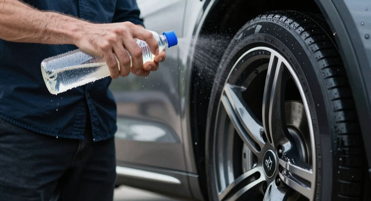 2 ложки в опрыскиватель — и арки колёс чернеют как из салона: битум и грязь смываются за минуту