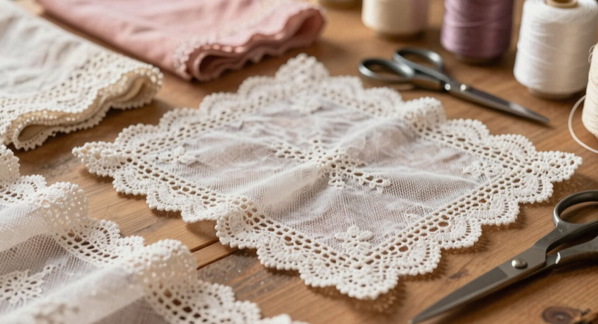 Старый тюль превращаю в винтажные салфетки: 9 простых швейных хитростей — даже новичок справится