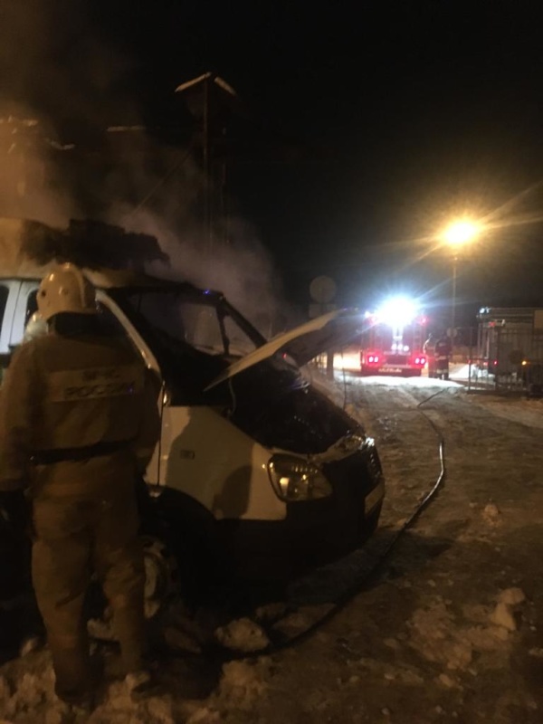 Ночью в Каменске-Уральском сгорела Газель