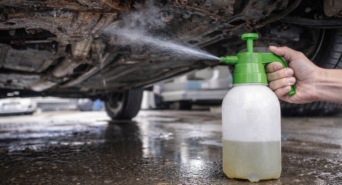 Смываю реагенты с кузова не водой: 1 средство за 200 рублей — и днище не гниет, краска не тускнеет