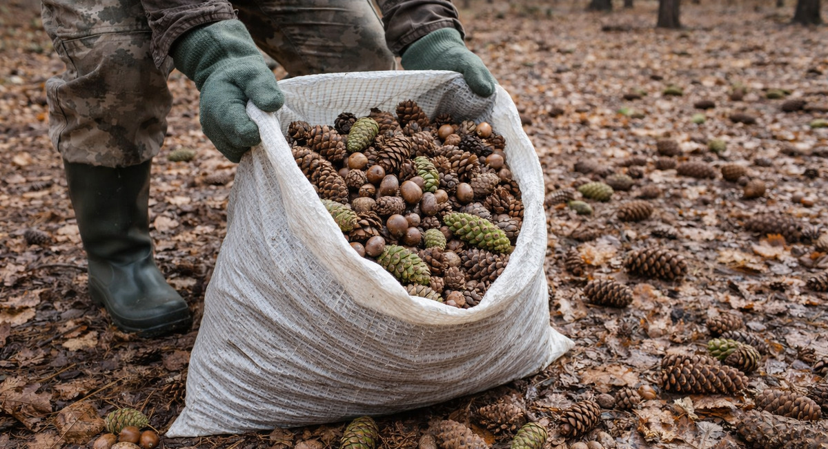 В апреле шишки и желуди из леса тащу мешками — не нарадуюсь своей смекалке: бесценная польза для дачников