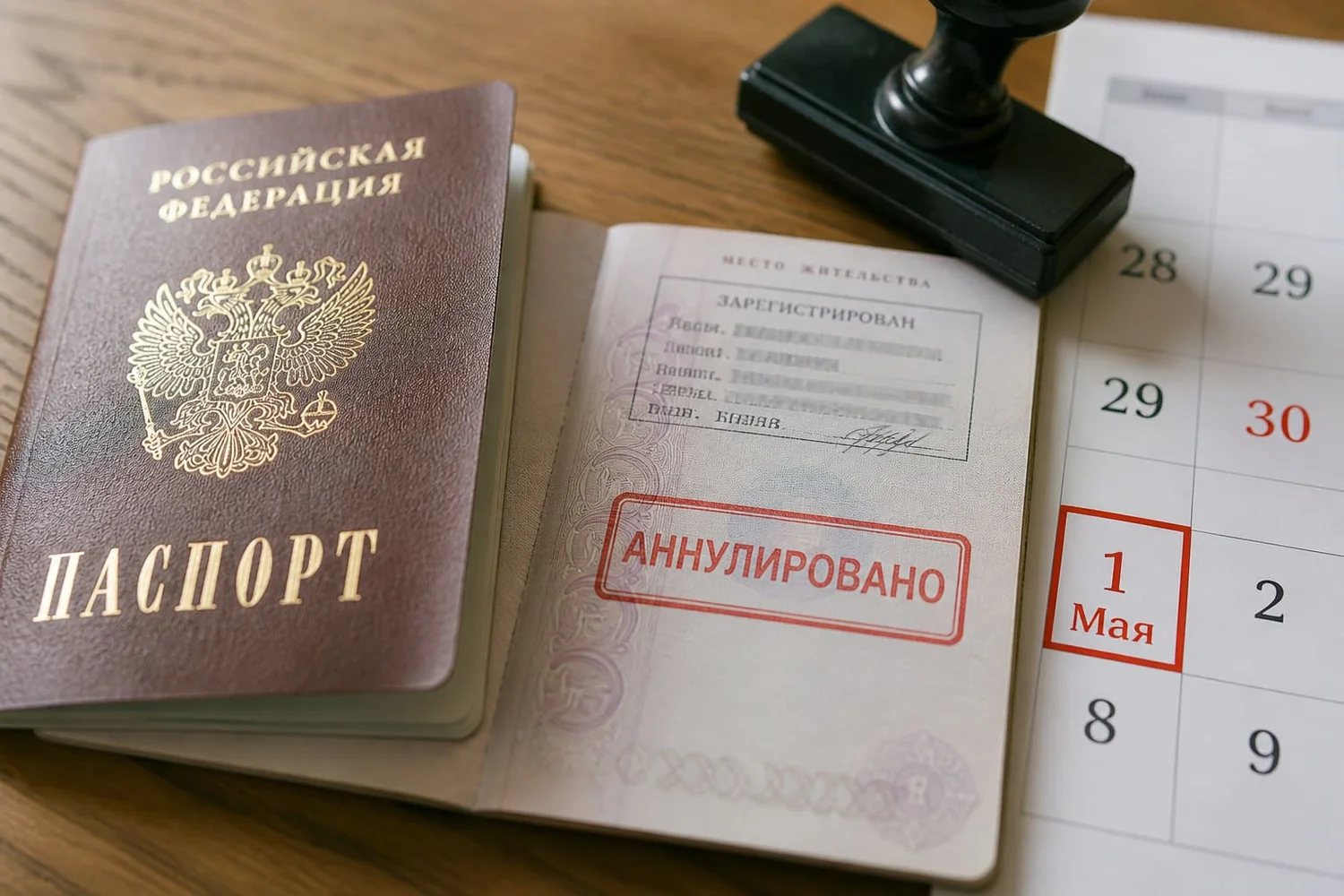 Прописку в России начнут аннулировать с 1 мая и процедура займёт всего несколько дней